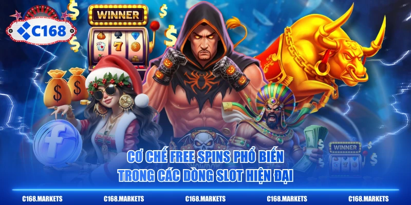 Cơ chế Free Spins phổ biến trong các dòng slot hiện đại